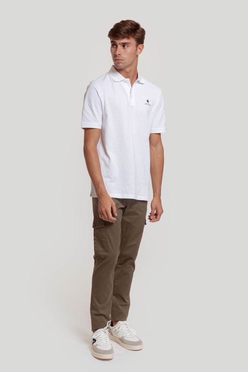 WHITE DENIM POLO