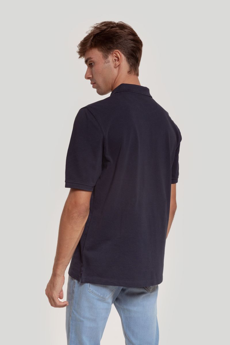 NAVY DENIM POLO SHIRT