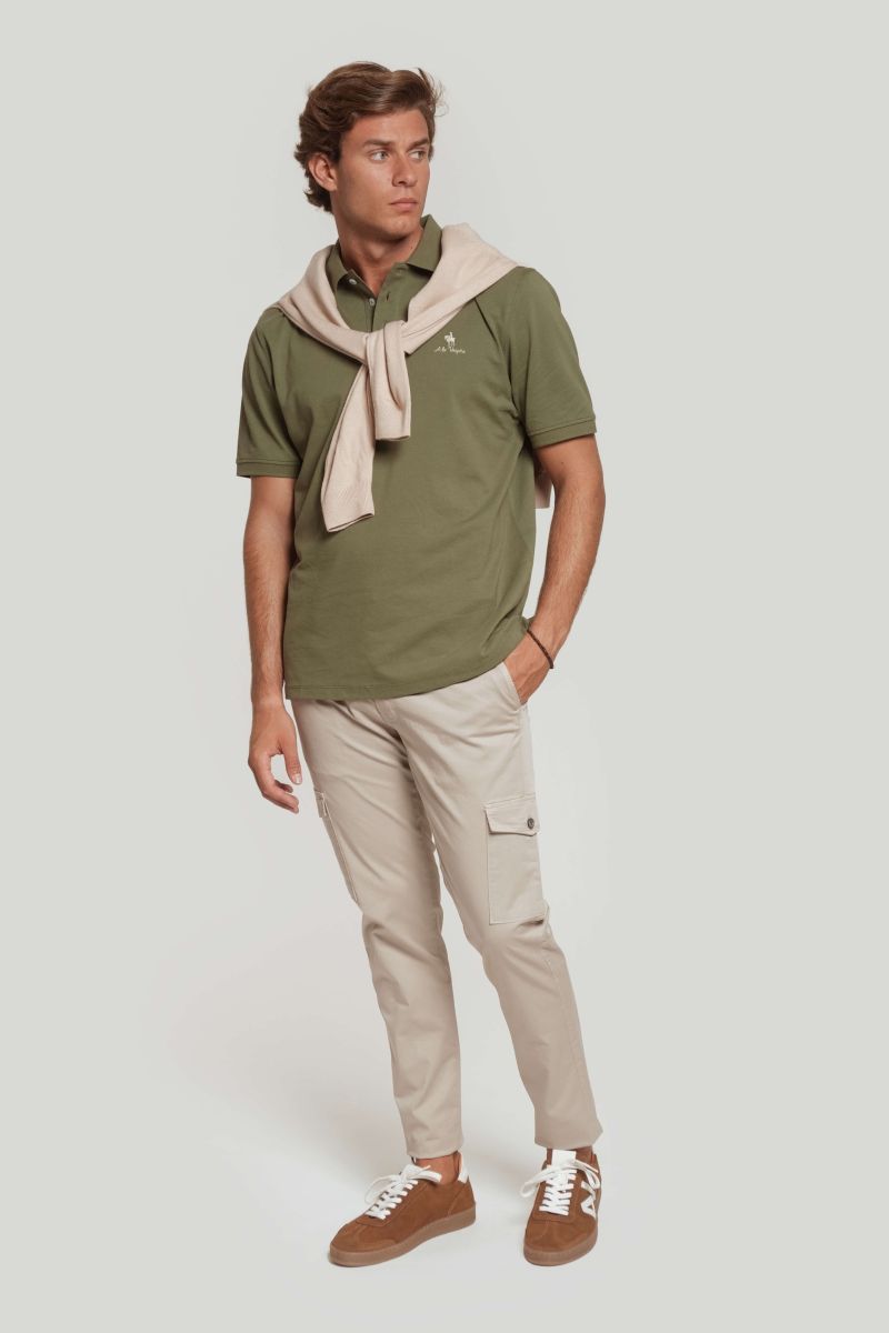 KHAKI DENIM POLO