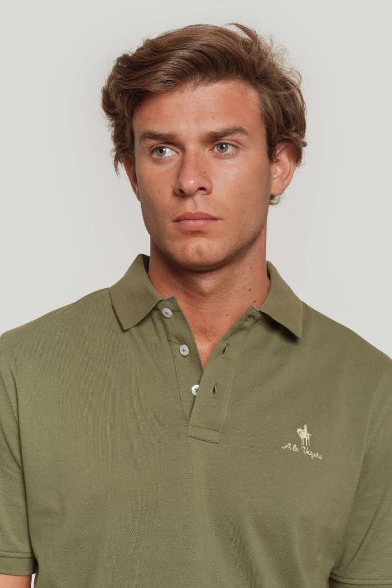 KHAKI DENIM POLO