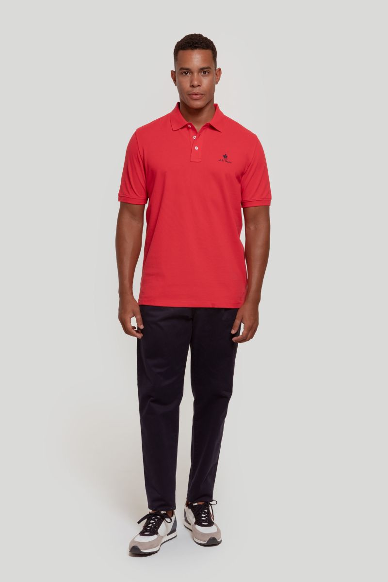 POLO DENIM VERMELHO