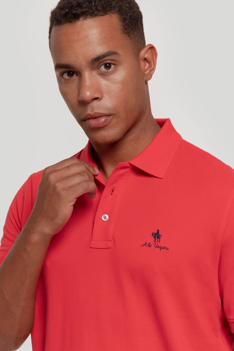 POLO DENIM VERMELHO