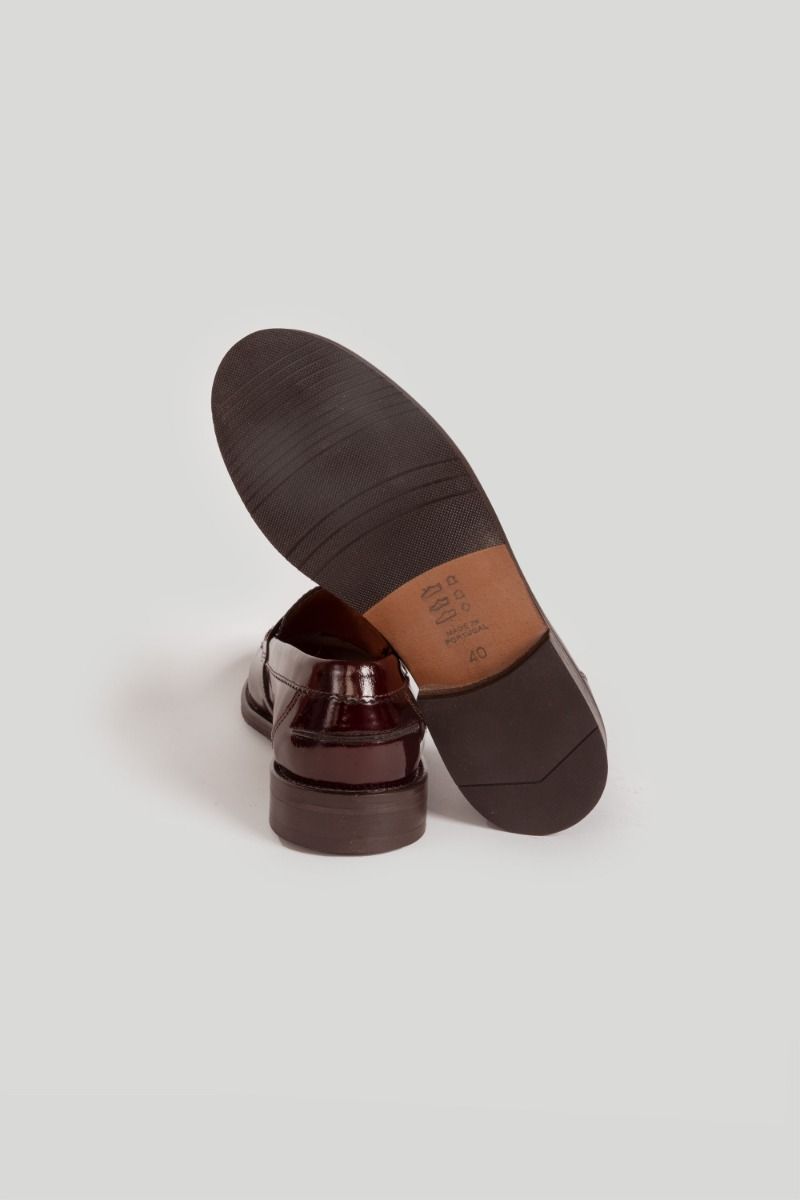 Mocasín Antifaz Hombre Burdeos