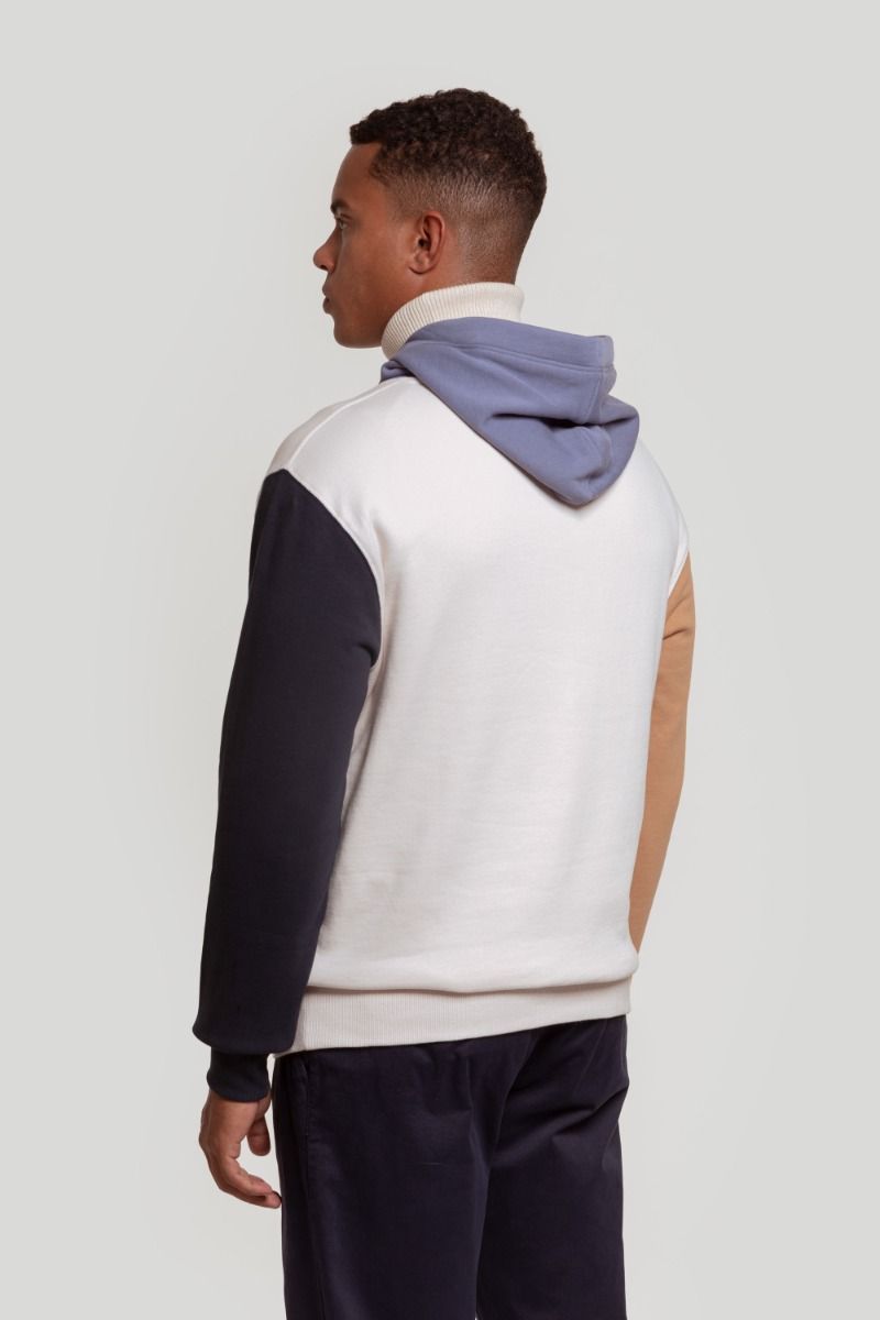 BEIGE NAVY HOODIE