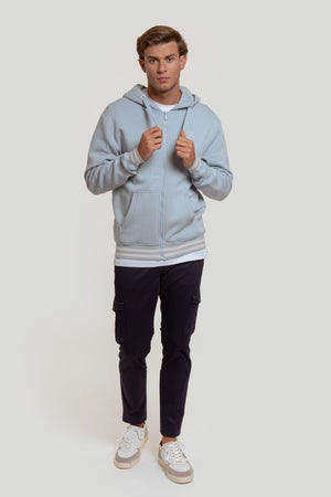 MOLETOM COM ZÍPER VA CELESTE