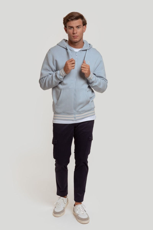 MOLETOM COM ZÍPER VA CELESTE