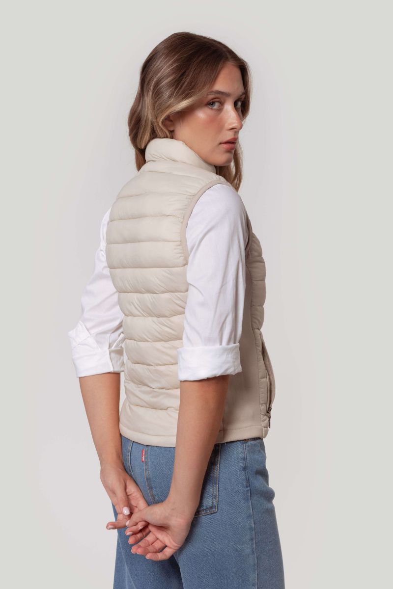 BEIGE LIGUILLA PADDED VEST