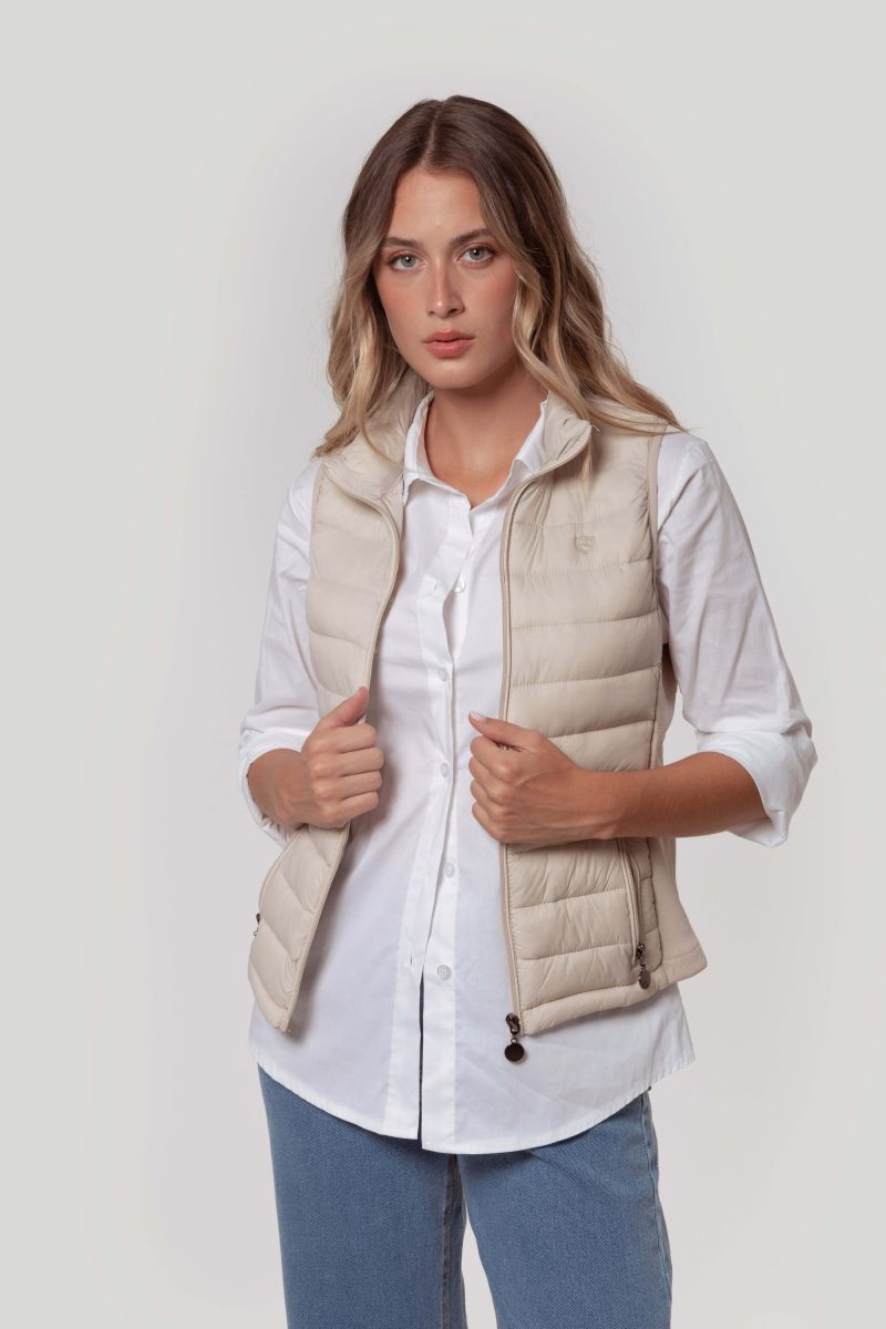 BEIGE LIGUILLA PADDED VEST