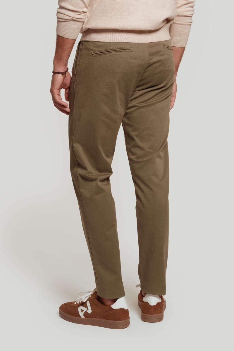 DOUBLE CLIP CHINO KHAKI