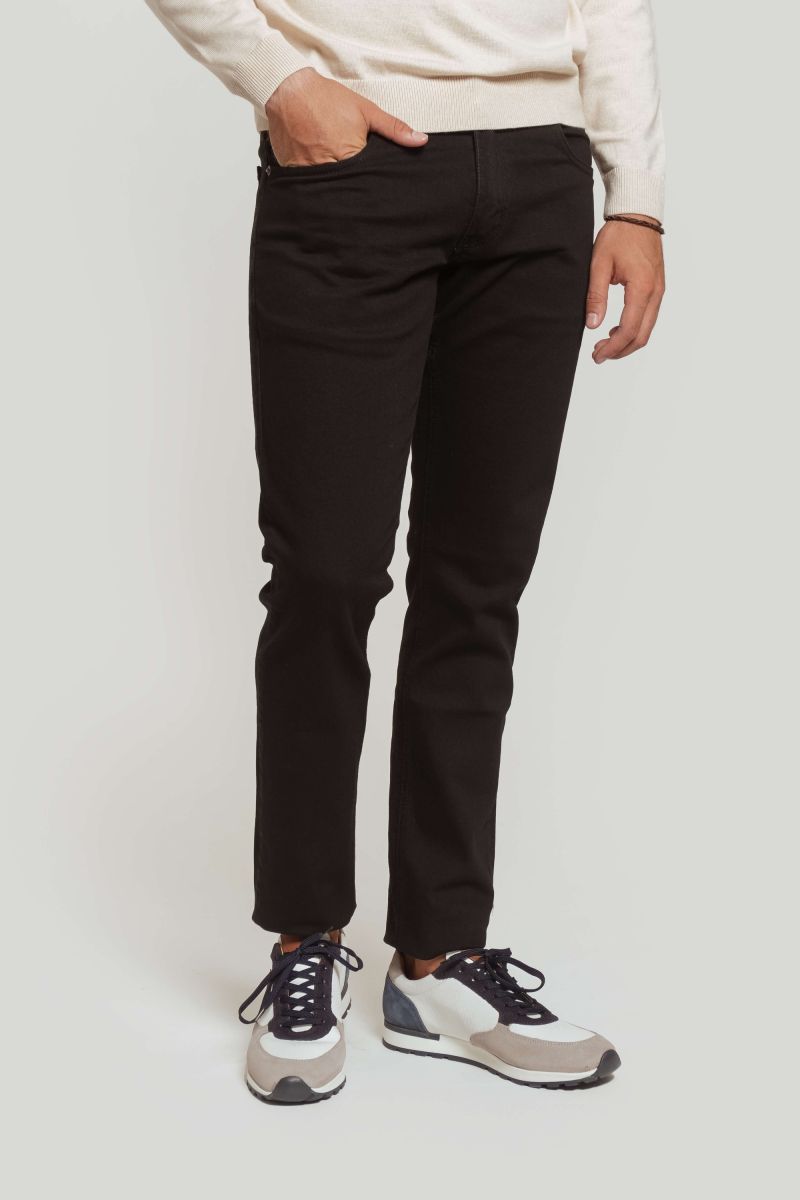 BLACK DENIM SPORT PANTS