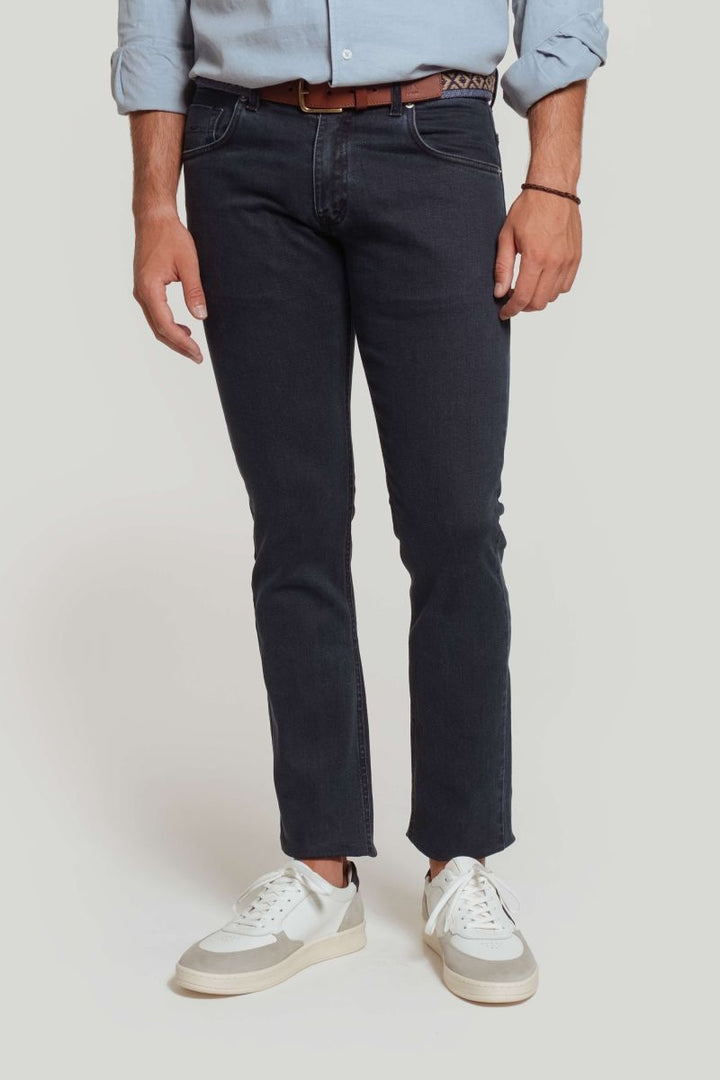 CALÇA ESPORTIVA DENIM AZUL ESCURO