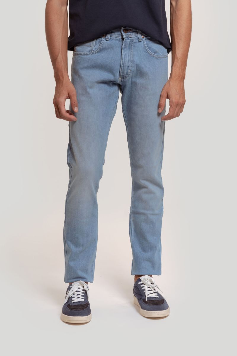 CALÇA ESPORTIVA DENIM AZUL CLARO