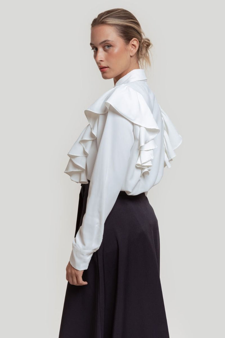 BLUSA VOLANTE BLANCA