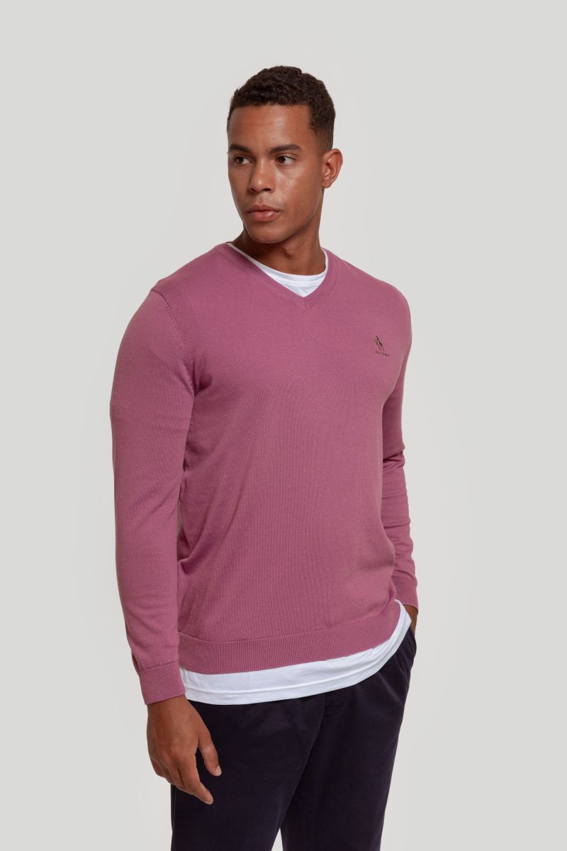 BURGUNDY V-NECK JERSEY