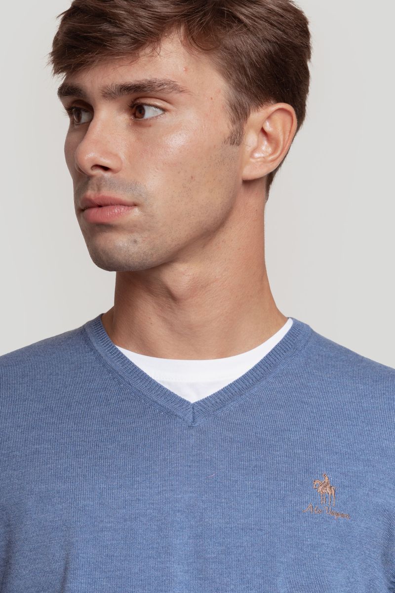 INDIGO V-NECK JERSEY