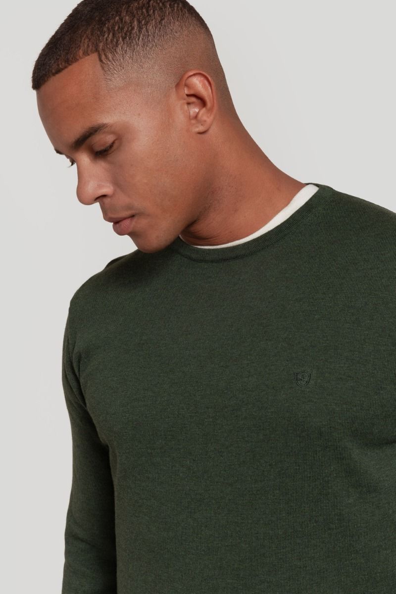 GREEN ROUND NECK SWEATER