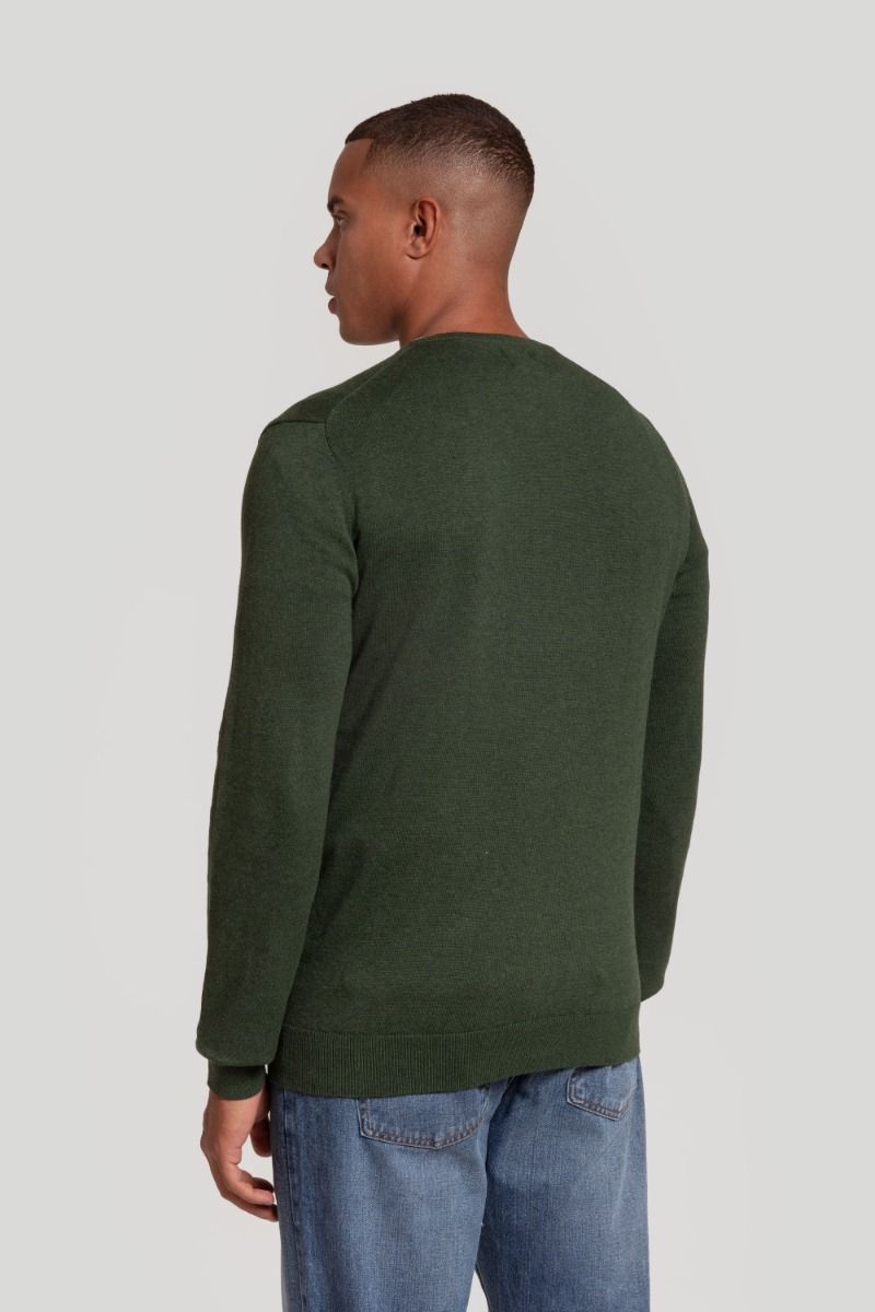 GREEN ROUND NECK SWEATER