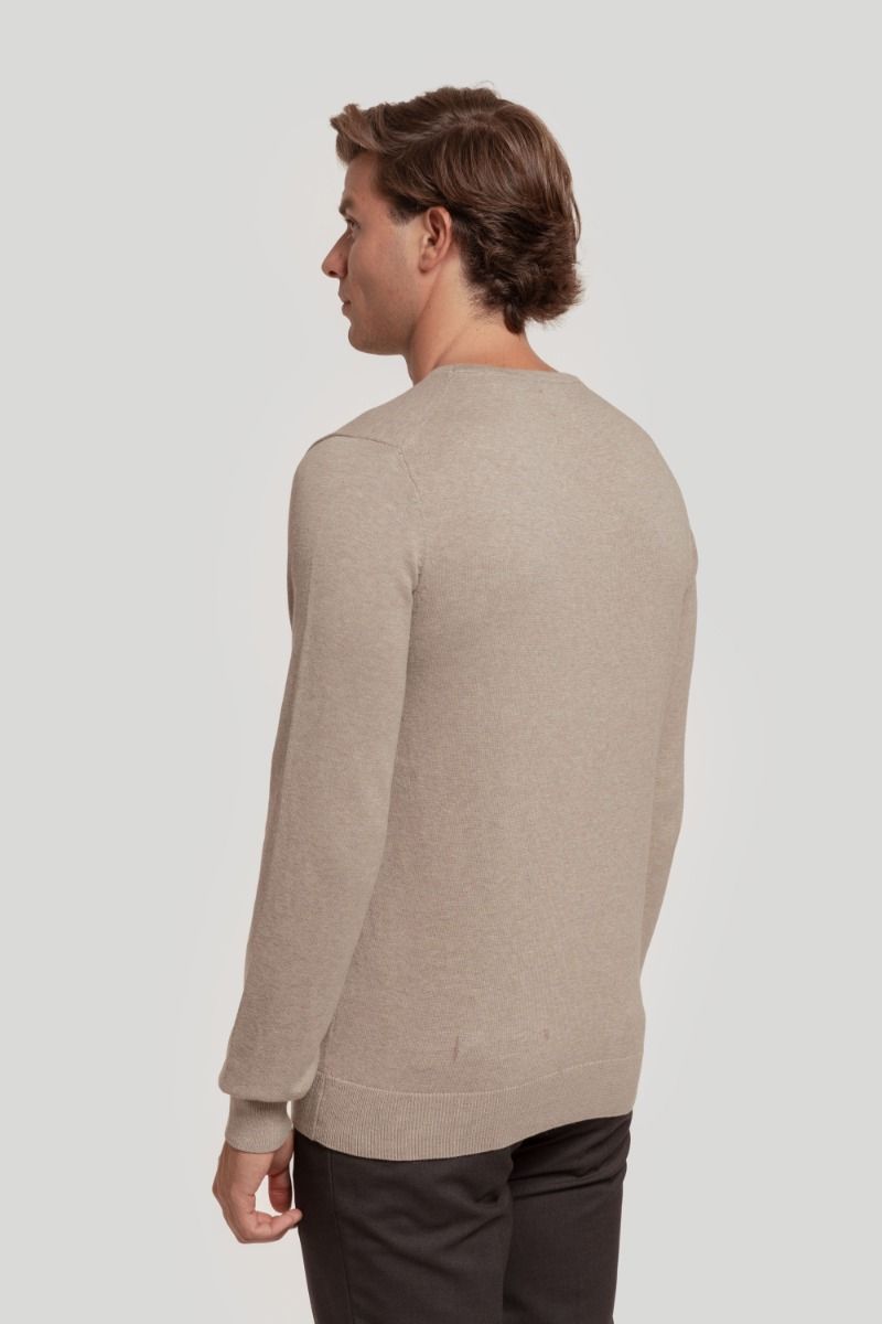 CAMEL ROUND NECK SWEATER