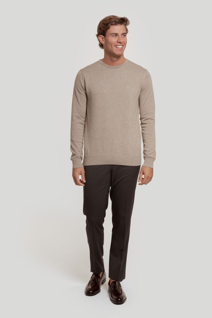 CAMEL ROUND NECK SWEATER