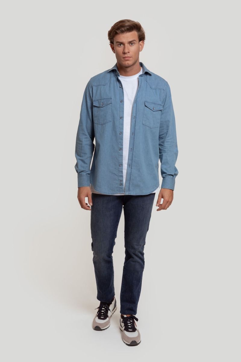 DENIM SHIRT WITH POCKETS