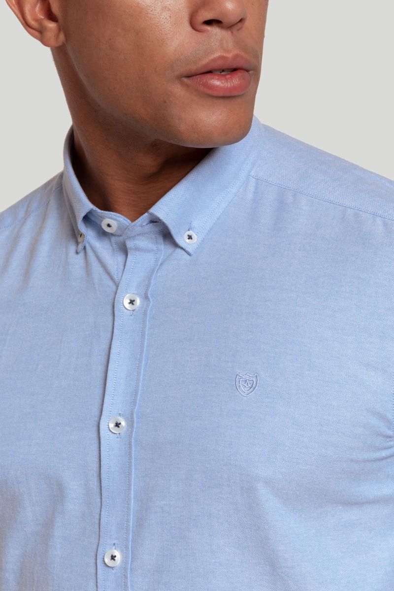 CAMISA OXFORD CELESTE