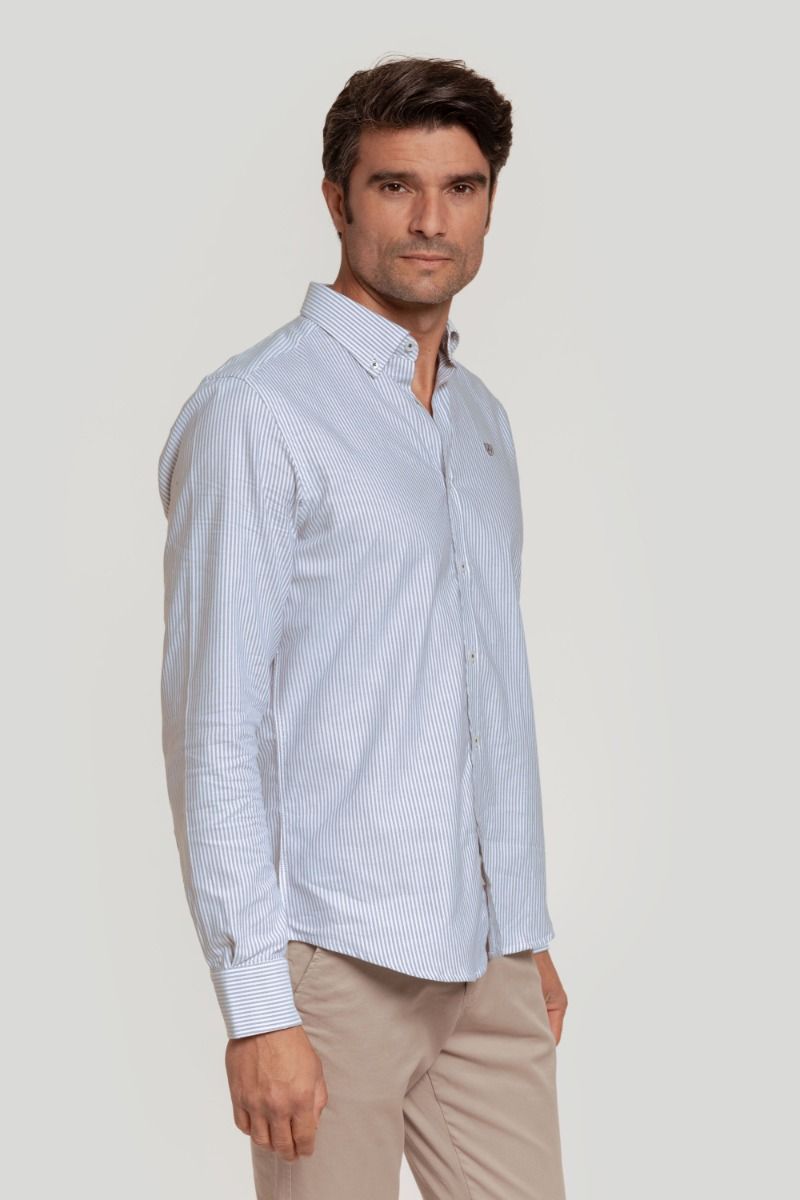 CAMISA RAYA FINA GRIS