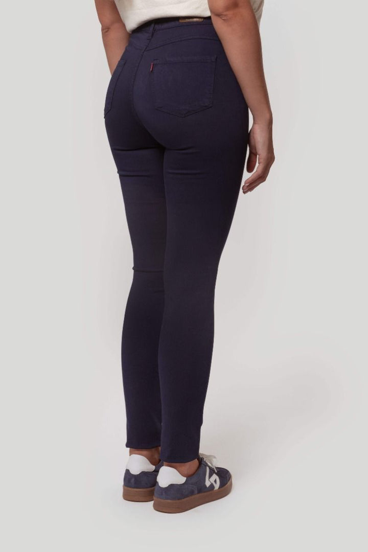 NAVY SKINNY HIGH WAIST PANTS