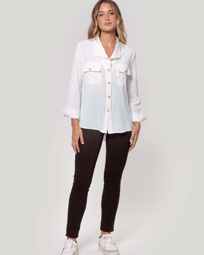 Pantalon Tiro Alto Negro - Raíces