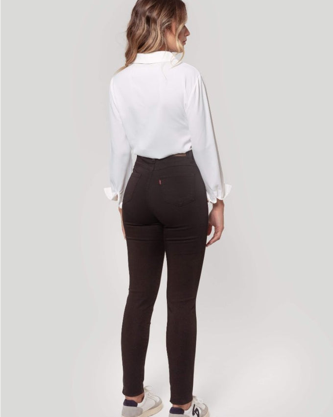 Pantalon Tiro Alto Negro - Raíces