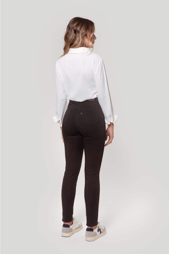 HIGH WAIST SKINNY PANTS BLACK