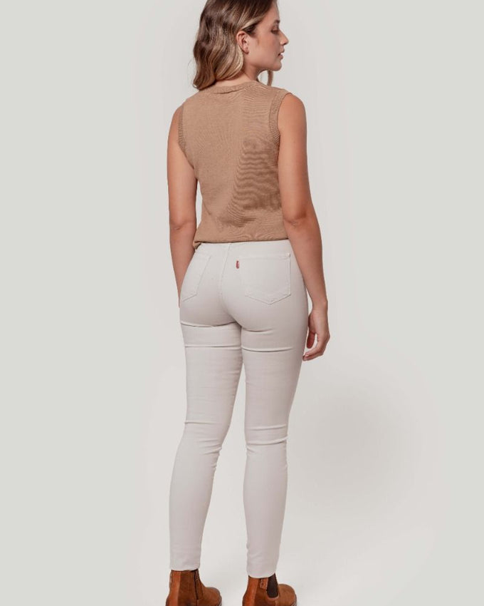 Pantalon Tiro Alto Beig - Raíces