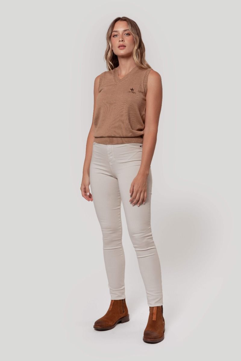Pantalon Tiro Alto Beig - Raíces
