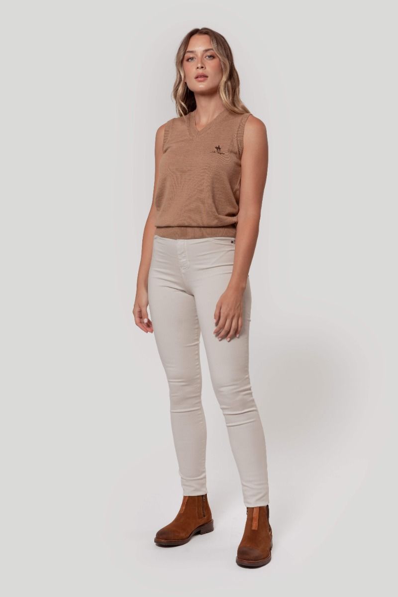 BEIG SKINNY HIGH WAIST PANTS