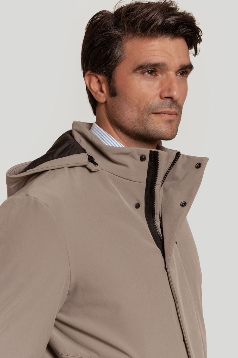 PARKA DE NAILON GRIS