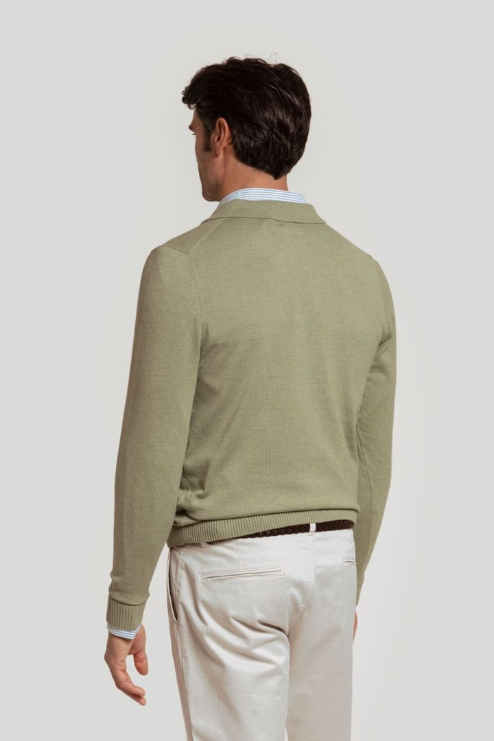 GREEN POLO NECK JERSEY