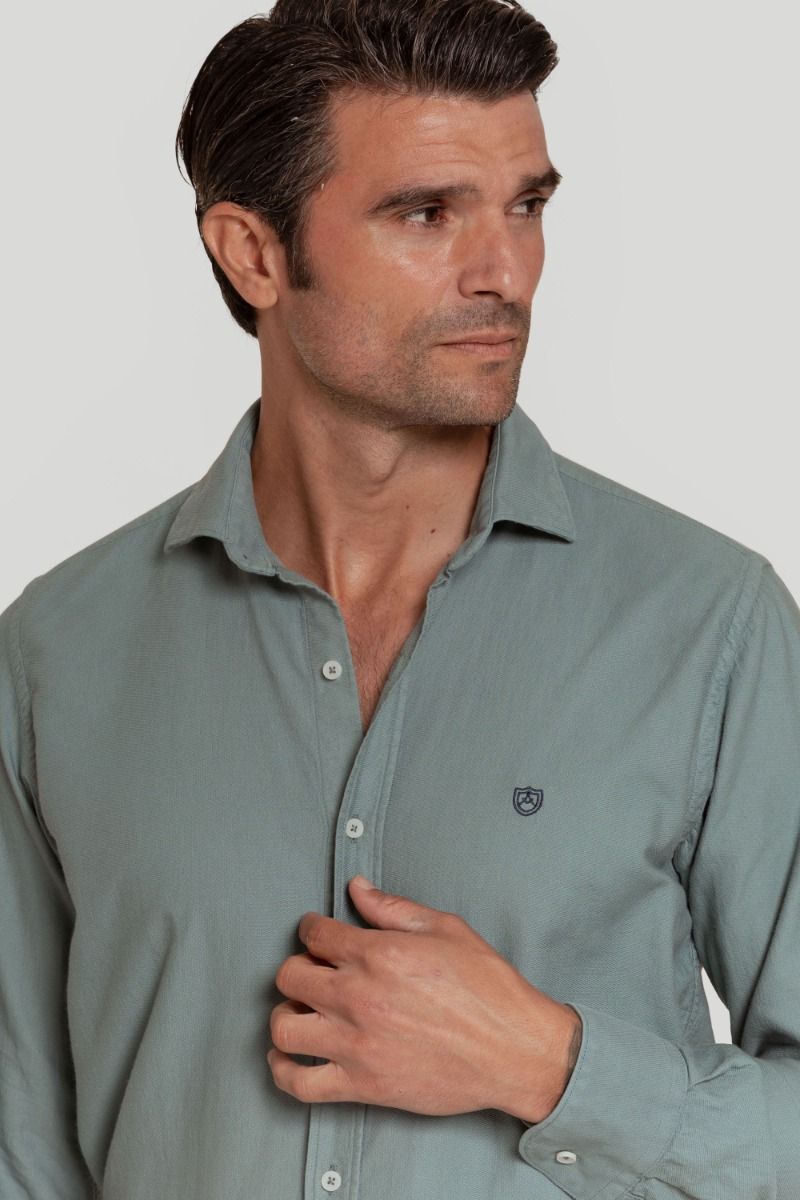 GREEN MINI STRUCTURE SHIRT