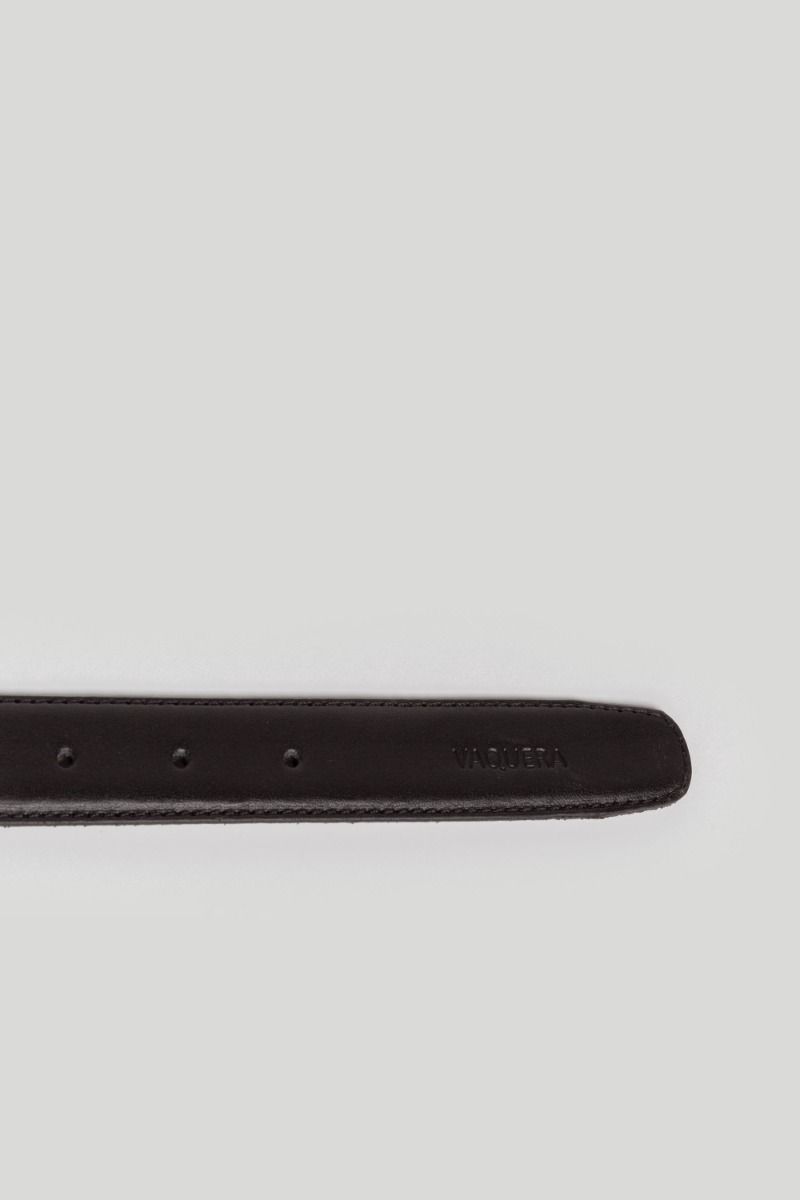 BLACK NARROW LEATHER BELT