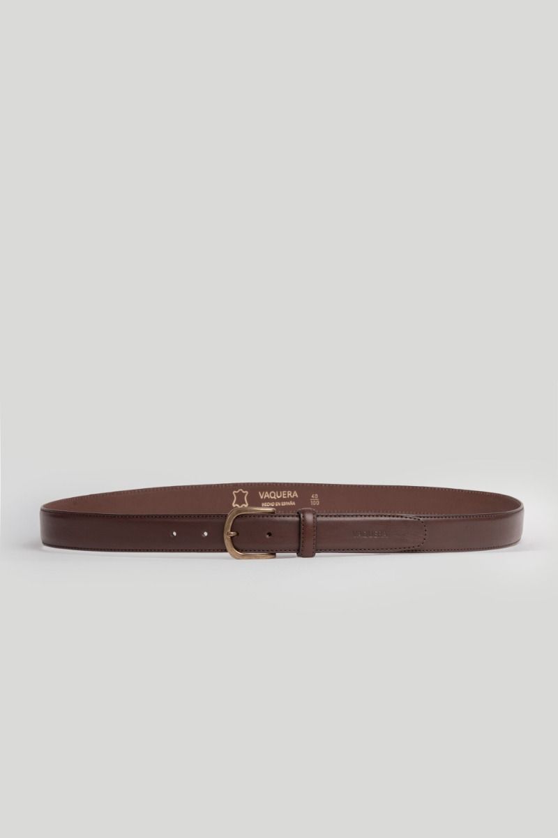 NARROW BROWN LEATHER BELT