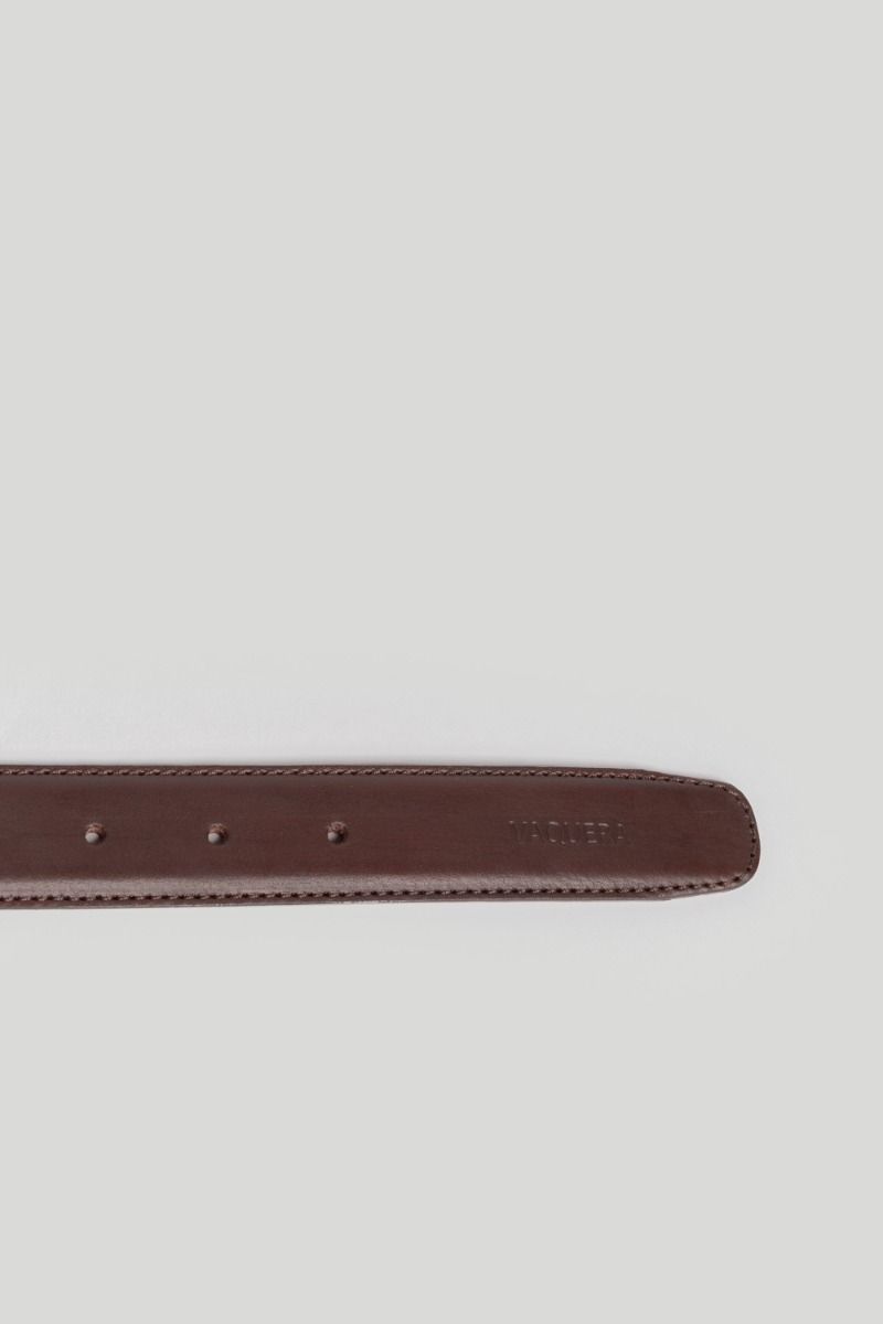 NARROW BROWN LEATHER BELT