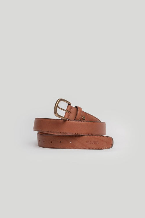 Cinturon Piel Estrecho Camel