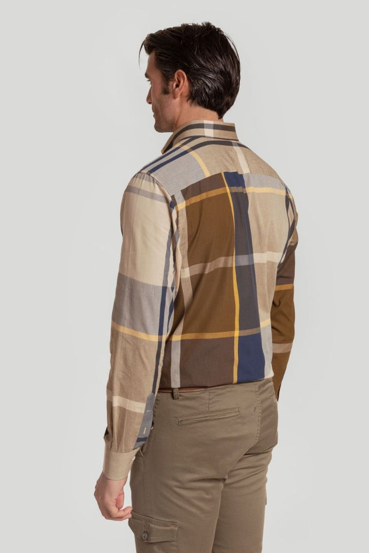 CAMEL TONE CHECK SHIRT