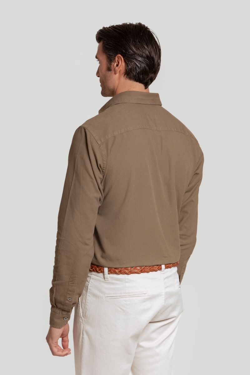 KHAKI STRUCTURED SHIRT