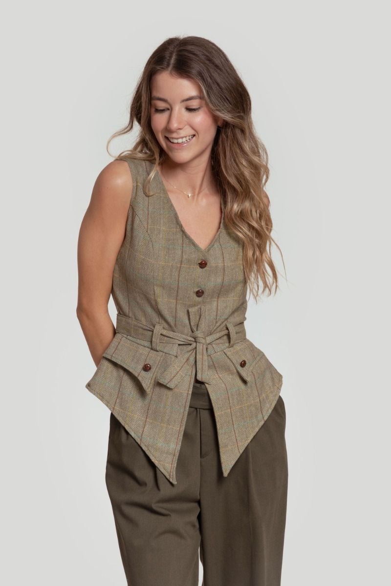 ROMERIA GREEN CHECK VEST