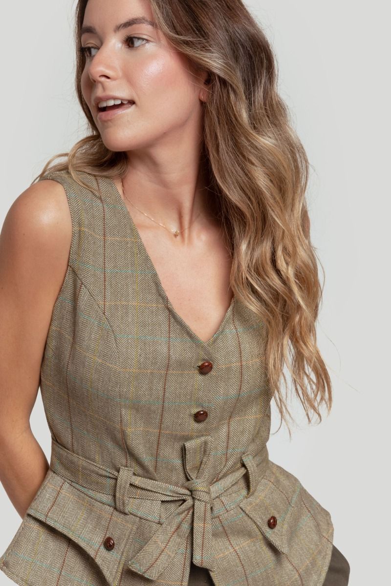 ROMERIA GREEN CHECK VEST