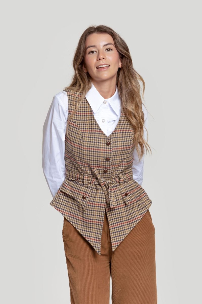 ROMERIA BLUE CHECK VEST