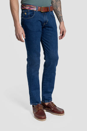 Vaquero Regular Azul Medio