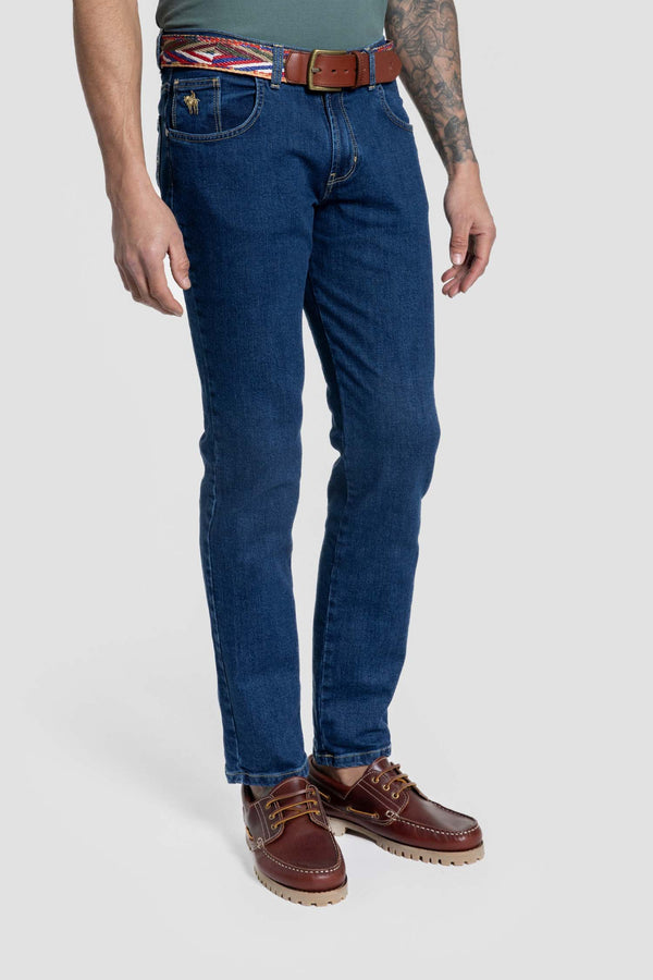 Vaquero Regular Azul Medio