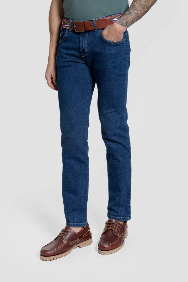 Vaquero Regular Azul Medio