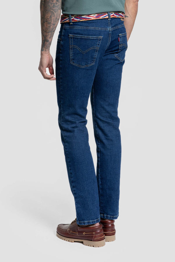 Vaquero Regular Azul Medio