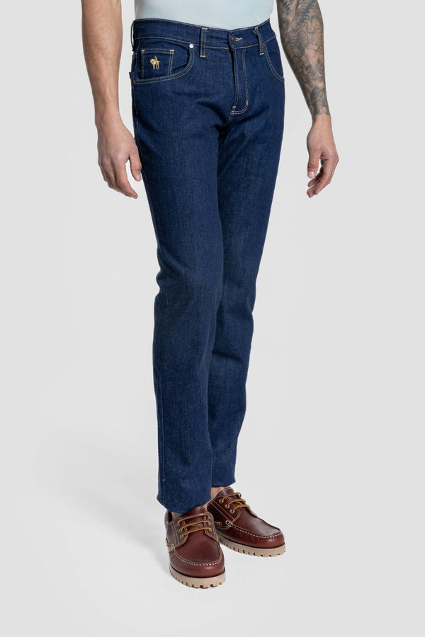 Vaquero Regular Azul Oscuro